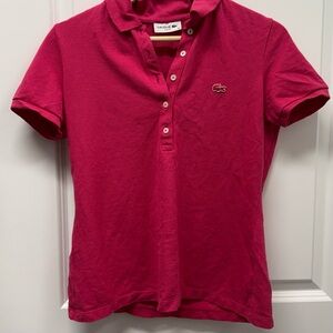 Lacoste Fuchsia Slim Fit Polo 38
